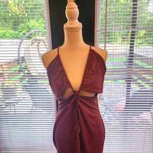 NWT BP Nordstrom brown cutout dress